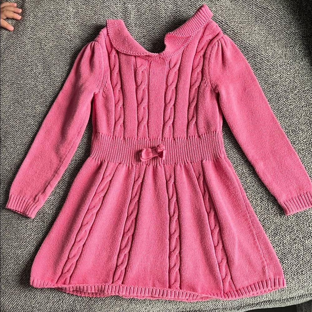 Gymboree Pink Knit Dress with Bow